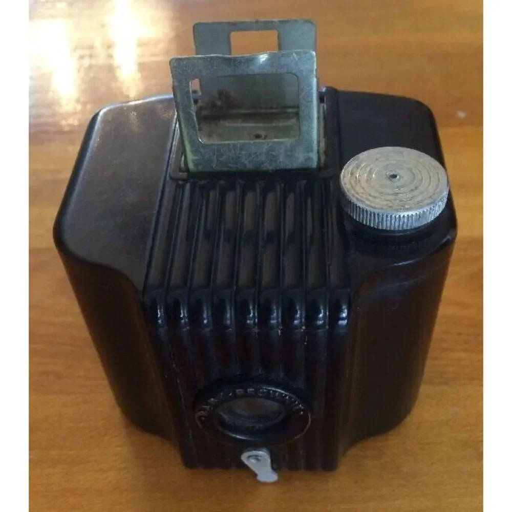 Vintage 1930s Kodak Baby Brownie Camera Black Bakelite Art‎ Deco Collectible USA